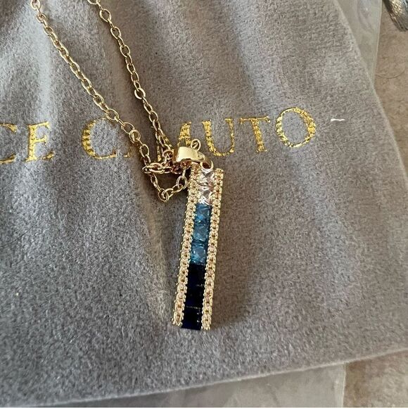 NWT Vince Camuto Blue Ombre CZ necklace - Picture 3 of 9